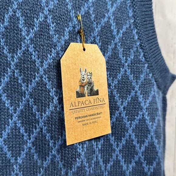 Alpaca Fina Blue Argyle Alpaca Wool Sweater Vest Mens Size L
Academia Cozy - Picture 6 of 13